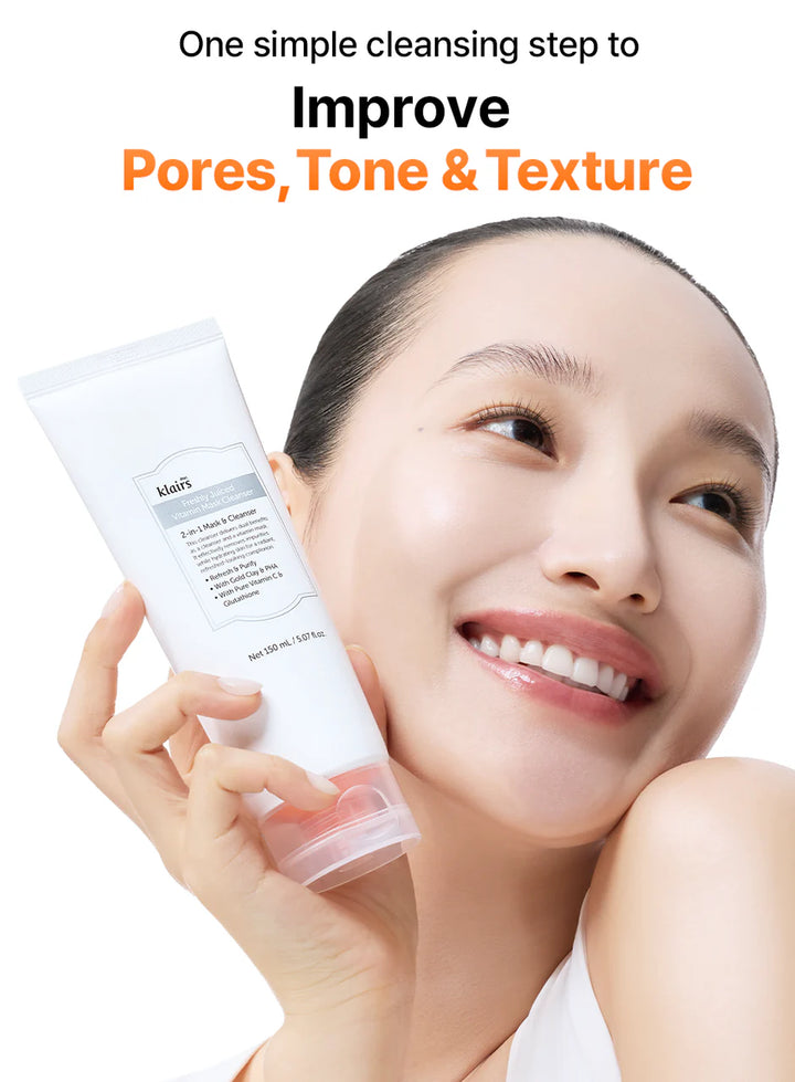 Dear Klairs Freshly Juiced Vitamin Mask Cleanser - 20ml | دير كليرز غسول وماسك- 20مل