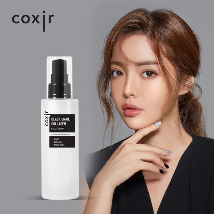 Coxir Black Snail Collagen emulsio - 100ml| كوكسر إيمولشن الحلزون الأسود بالكولاجين-100 مل