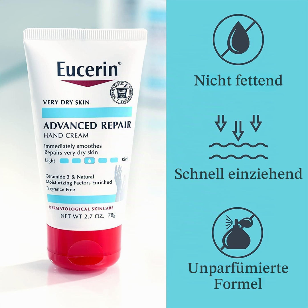 Eucerin Intensive Repair Hand Creme - 78g | يوسيرين كريم الاصلاح و الترميم لليدين - 78 غرام