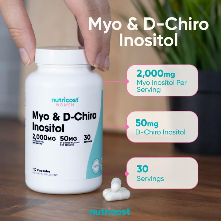 Nutricost Myo Inositol & D-Chiro Inositol for Women - 120 Capsules | نوتريكوست مايو ود-شيرو إينوزيتول 2000 ملغ - 120 كبسولة #5