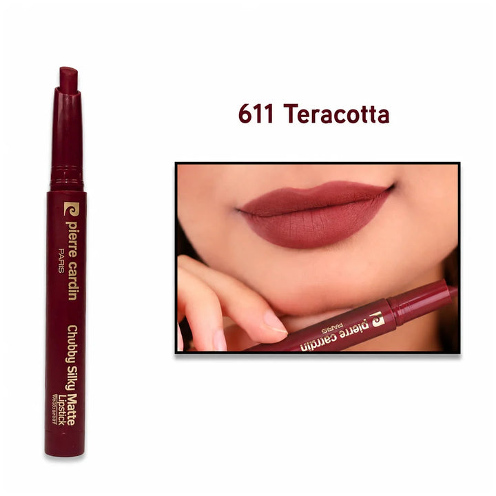 Pierre Cardin chubby silky matte lipstick - 1.20g | بيير كاردان أحمر شفاه - 1.2 غرام