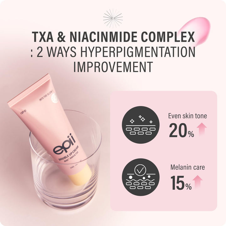 epii Double Up Cream - NAD+ NMN & TXA - 50ml | ايبي كريم مزدوج للوجه حمض الترانيكساميك و NAD+ - 50 مل