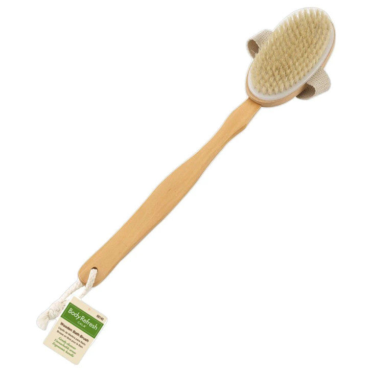 Cala Wooden Bath Brush - Deep Cleansing, Hard-to-Reach Areas | بودي ريفرش فرشاة استحمام خشبية