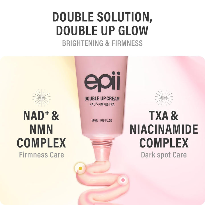 epii Double Up Cream - NAD+ NMN & TXA - 50ml | ايبي كريم مزدوج للوجه حمض الترانيكساميك و NAD+ - 50 مل