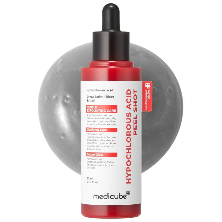 Medicube Hypochlorous Acid Rice Peel Shot - 80ml | ميدي كيوب مقشر بحمض الهيبوكلوروس ومستخلص الأرز – 80 مل