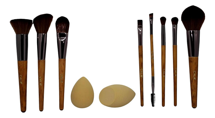 Cala Brush Set Total Face Rustic bliss 10 piece |كالا مجموعة فرش الوجه الكاملة