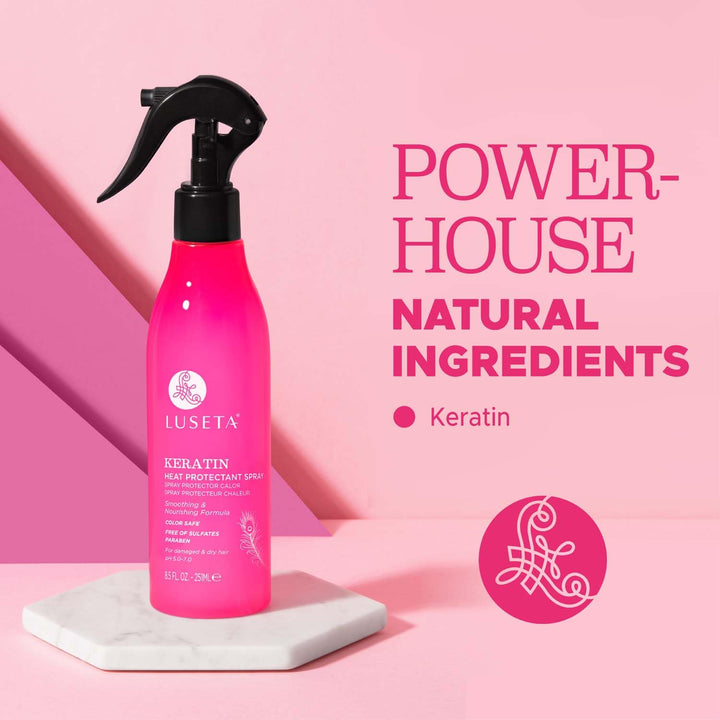 LUSETA Keartin Heat Protectant Hair Spray - 251ml | لوسيتا بخاخ الحماية من الحرارة للشعر بالكيراتين - 251 مل