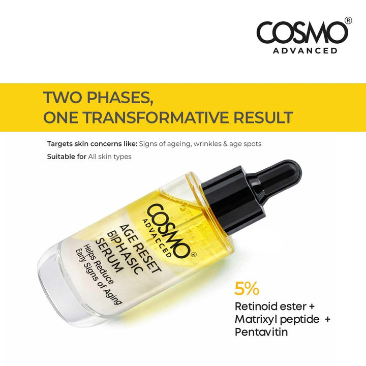 Cosmo Age Reset Biphasic Serum - 40ml | كوزمو سيروم ثنائي الطور لمعالجة علامات التقدم بالعمر - 40مل