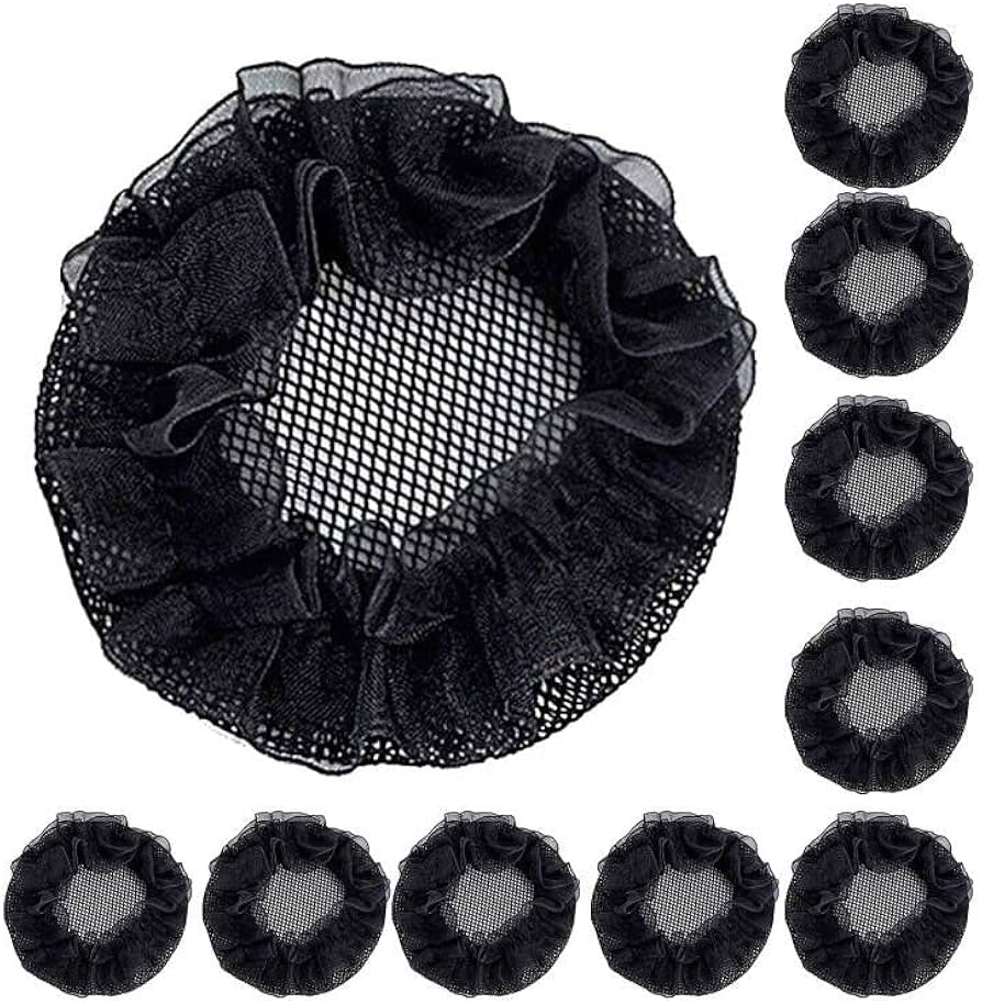 Tools & Cases Black Hair Ties - 10 pcs | شبكة للشعر - 10 قطع