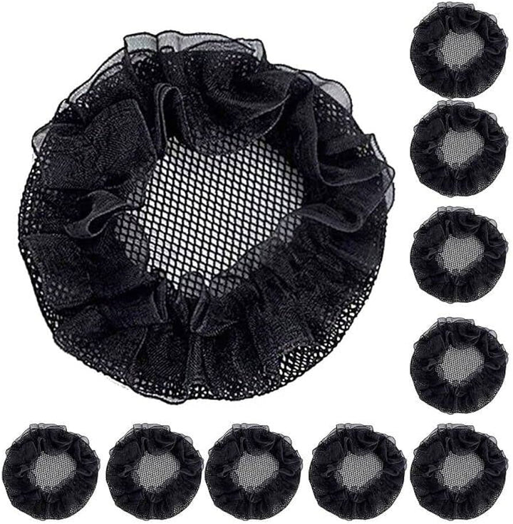 Tools & Cases Black Hair Ties - 10 pcs | شبكة للشعر - 10 قطع