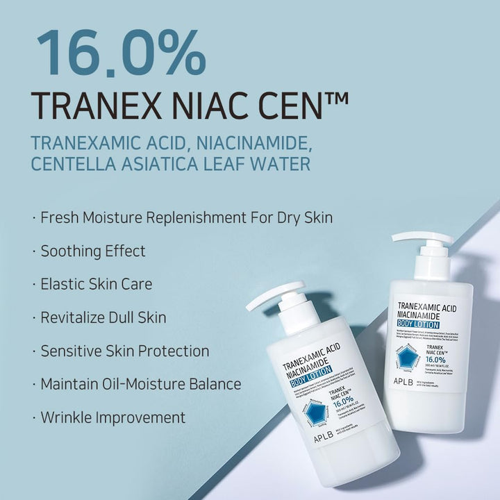 APLB Tranexamic Acid Niacinamide Body Lotion - 300ml | اي بي ال بي لوشن جسم نياسيناميد وترانيكساميك اسيد - 300مل
