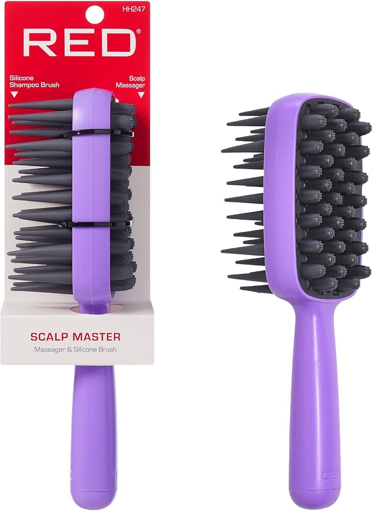 Tools & Cases Silicone Hair Brush | مشط شعر بنفسجي #3