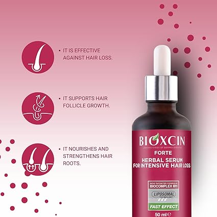 Bioxcin Herbal Serum For Intensive Hair Loss - 3 x - 50ml | بيوكسين سيروم عشبي مكثف لمكافحة تساقط الشعر – 3 عبوات × 50 مل