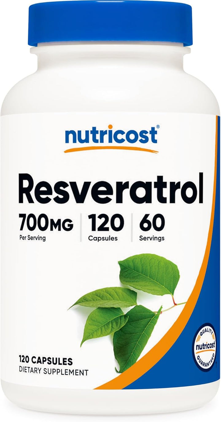 Nutricost Resveratrol 700mg - 120 Capsules | نيوتريكوست ريسفيراترول 700 ملغ - 120 كبسولة