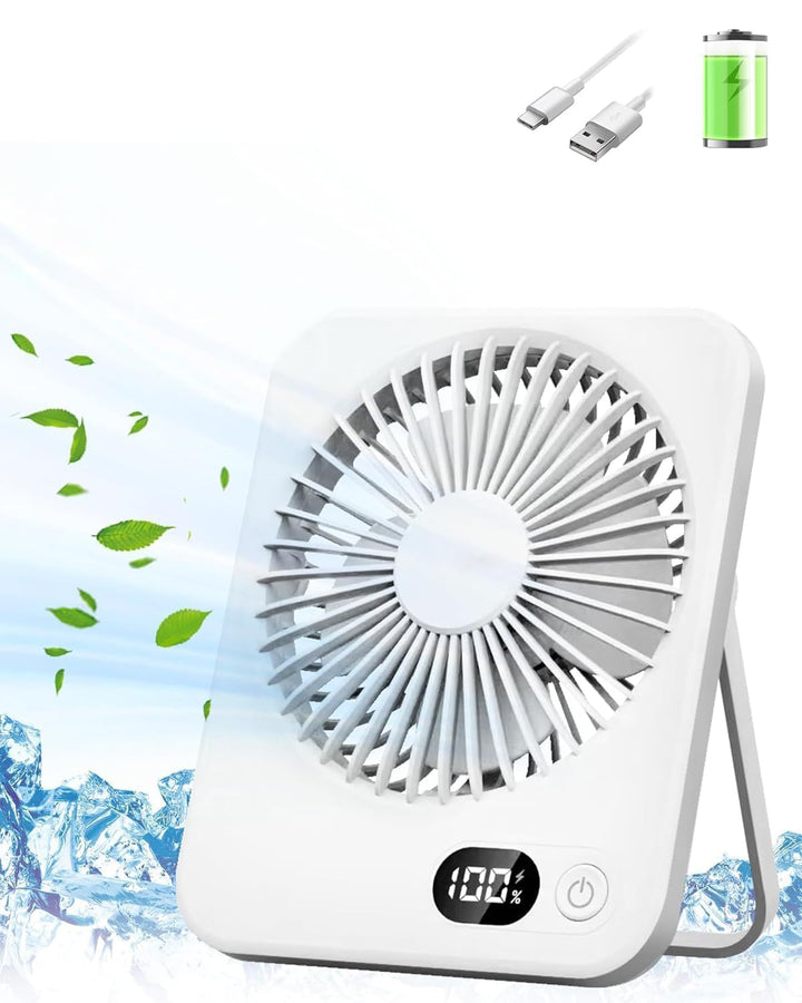 wonder fan Small Desktop Fan | مروحة شحن محمولة #1