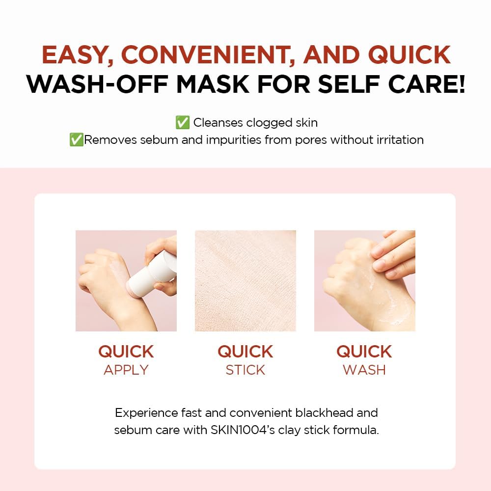 SKIN1004 Poremizing Quick Clay Stick Mask - 27g | سكين1004 قناع على شكل ستيك لتضييق المسام - 27 غرام