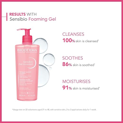 BIODERMA Sensibio Cleansing Foaming Gel - 500ml | بيوديرما جل رغوي منظف للبشرة الحساسة - 500 مل