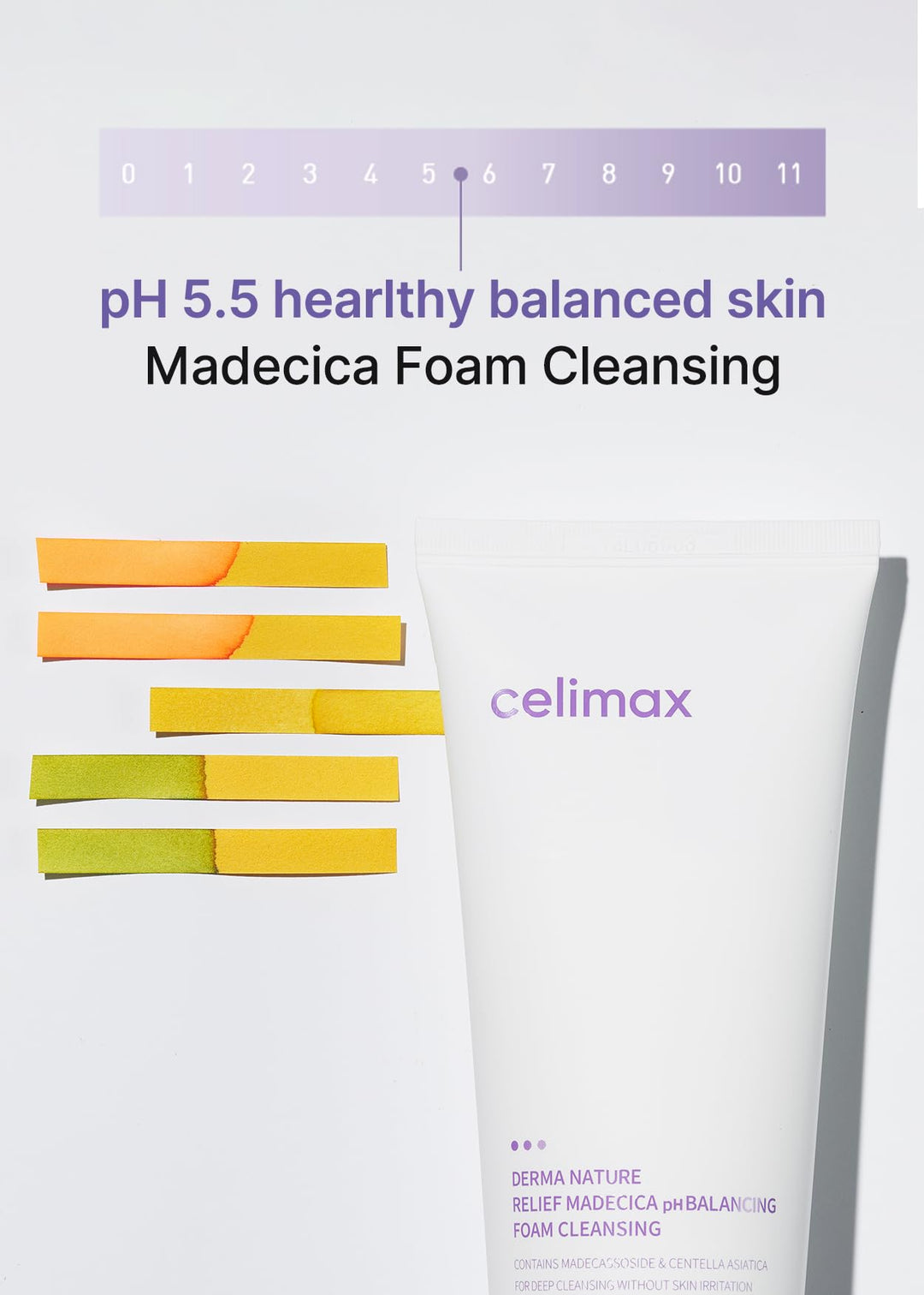 Celimax Derma Nature Relief Madecica pH Balancing Foam Cleansing - 150ml | سيلماكس غسول رغوي متوازن درجة الحموضة - 150مل #5