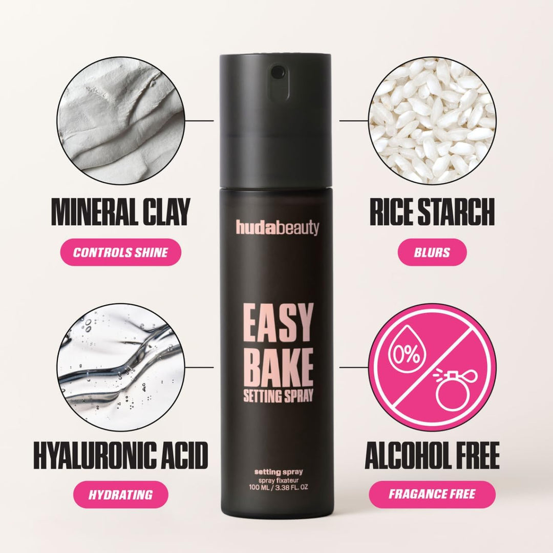 Huda Beauty Easy Bake Setting Spray - 30ml| هدى بيوتي بخاخ تثبيت مكياج -30 مل