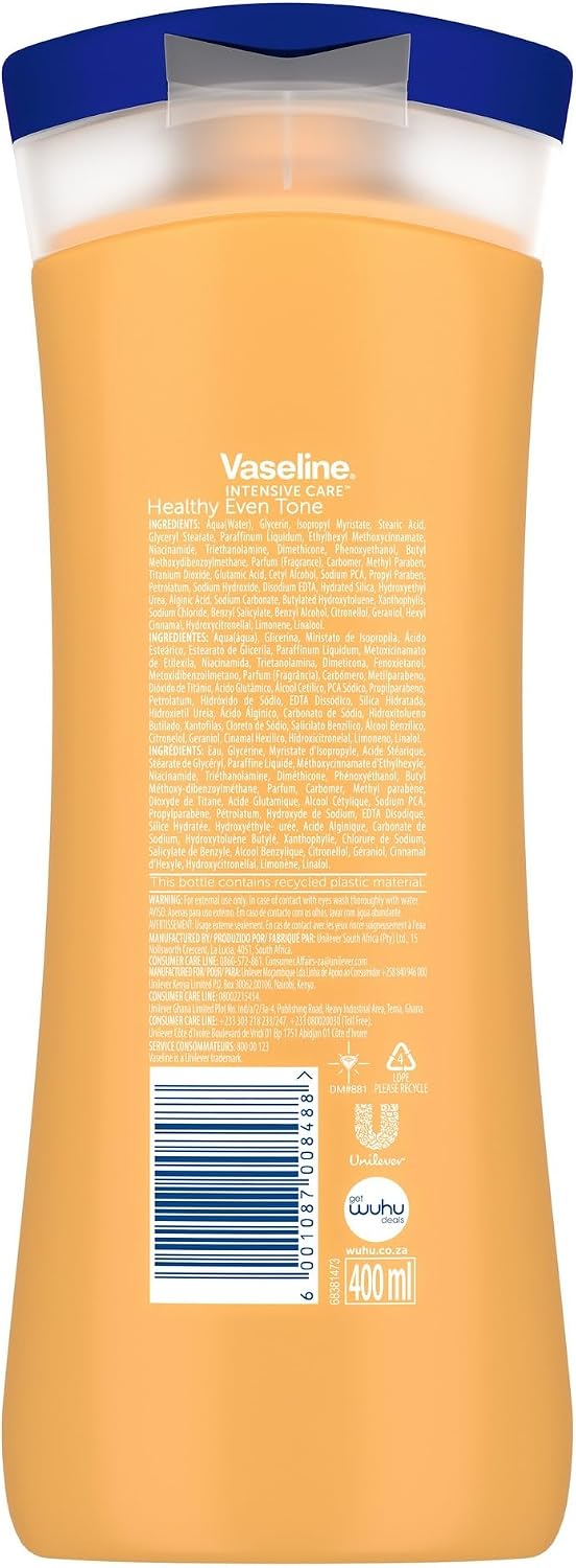 Vaseline Intensive Care™ Even Tone Body Lotion - 400ml | فازلين لوشن الترطيب المكثف و توحيد لون البشرة - 400 مل