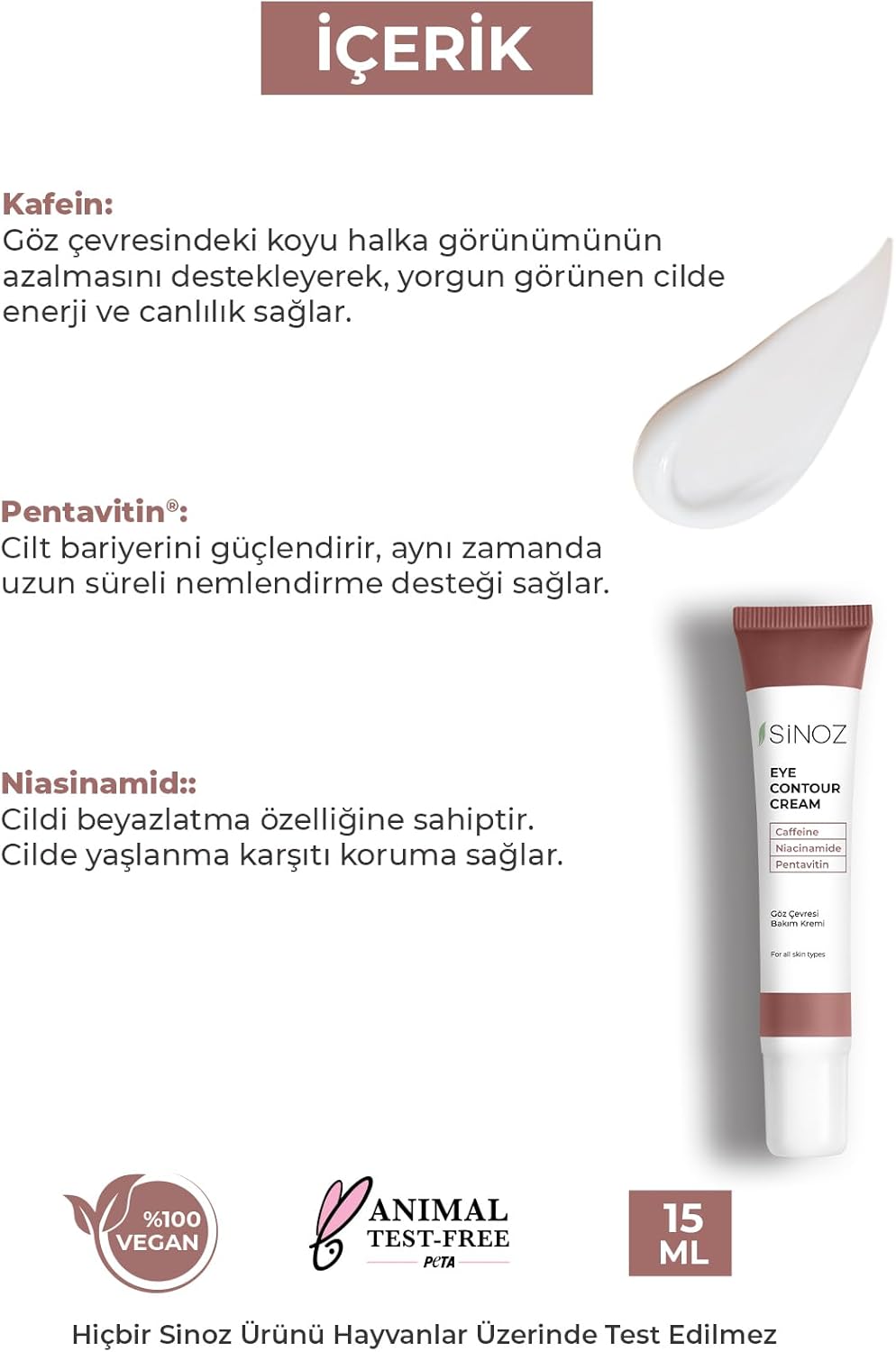 Sinoz Eye Contour Cream - 15ml | سينوز كريم لمنطقة حول  العين -15 مل