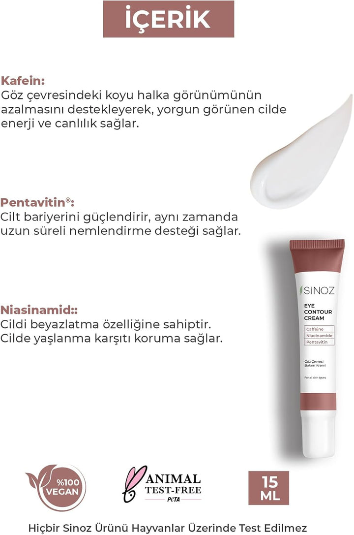 Sinoz Eye Contour Cream - 15ml | سينوز كريم لمنطقة حول  العين -15 مل