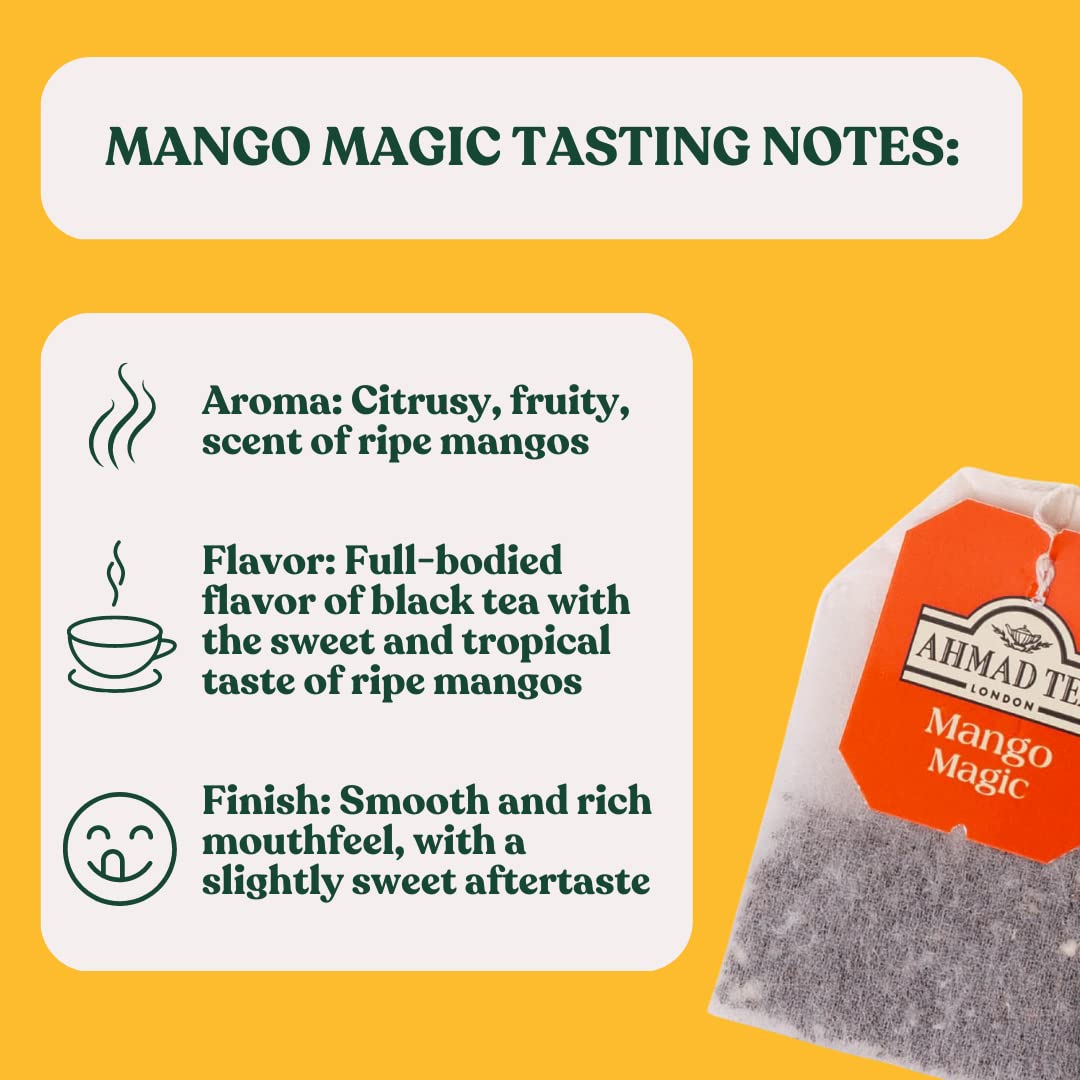 Ahmad Tea Mango Magic Black Tea - 20 Pcs |شاي احمد أسود مانجو ماجيك – 20 كيس شاي