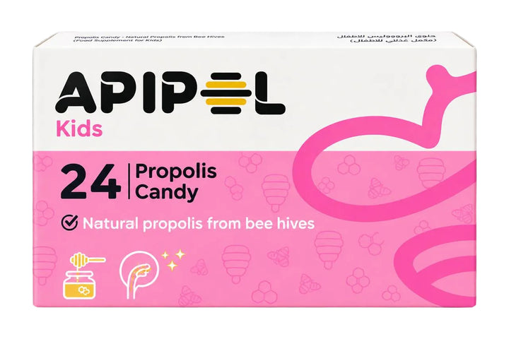 Apipol Propolis candy Kids - 24 Pcs | أبيبول أقراص بروبوليس للأطفال - 24 قطعة