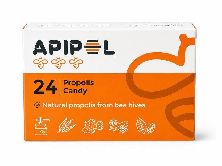 Apipol Propolis candy 25% - 24 Pcs | أبيبول  أقراص بروبوليس 25٪ - 24 قطعة