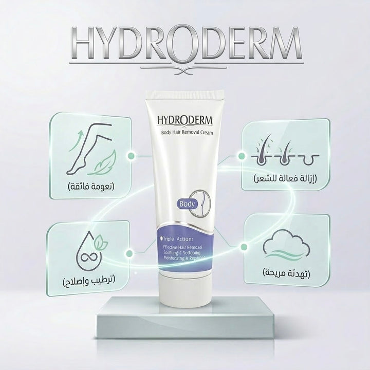 HYDRODERM body hair removal cream - 75ml | هيدروديرم كريم ازالة شعر الجسم - 75 مل