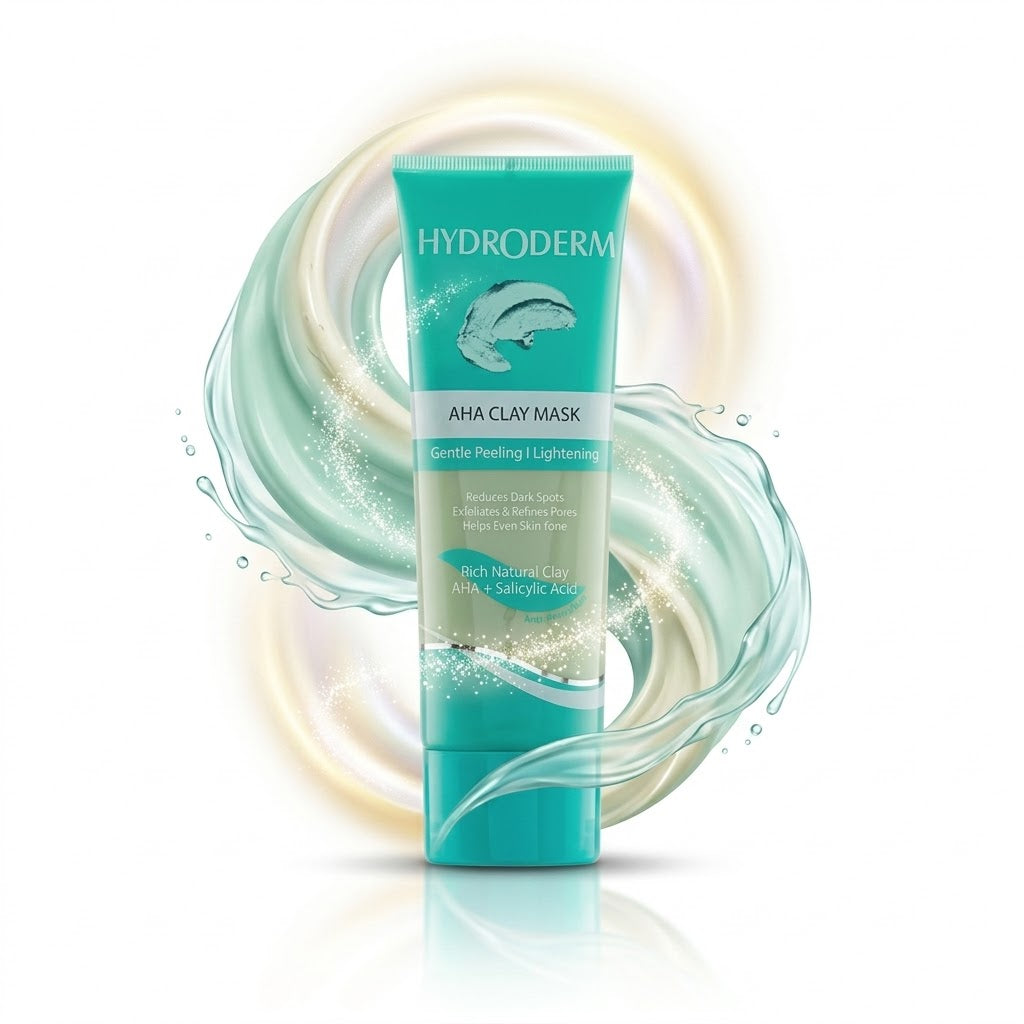 HYDRODERM exfoliating and skin lightening clay mask - 100ml | هيدروديرم ماسك الطين المقشر و المفتح للبشرة - 100 مل