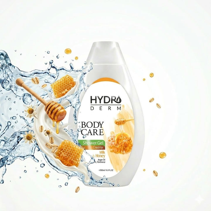 HYDRODERM Body Care Shower Gel Creamy - 500g | هيدروديرم جل استحمام كريمي - 500غ