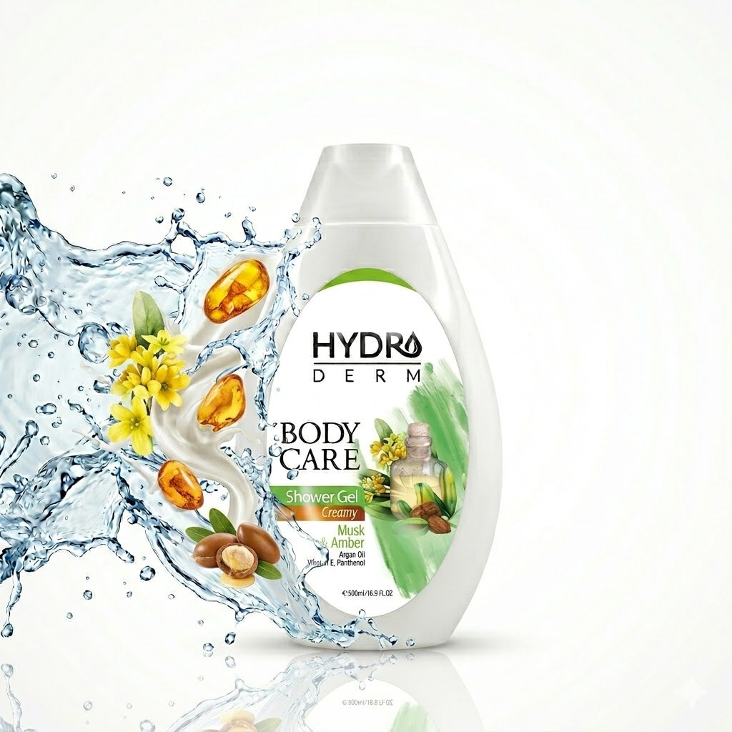 HYDRODERM Body Care Shower Gel Creamy - 500g | هيدروديرم جل استحمام كريمي - 500غ