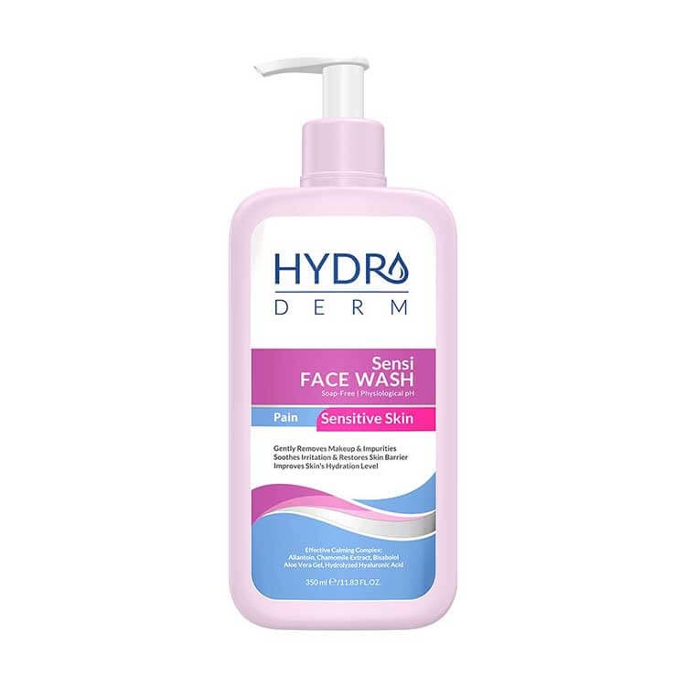 HYDRODERM face wash gel for sensitive skin - 350ml | هيدروديرم غسول جل للوجه مناسب للبشرة الحساسة - 350 مل