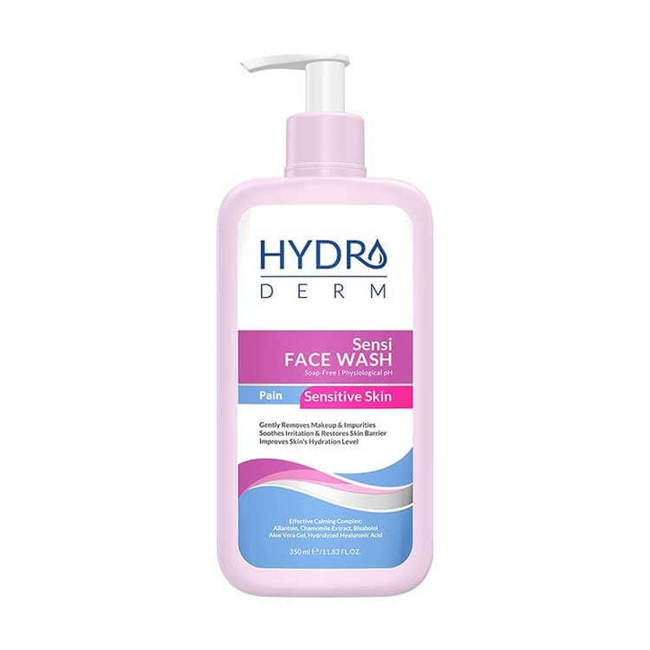 HYDRODERM face wash gel for sensitive skin - 350ml | هيدروديرم غسول جل للوجه مناسب للبشرة الحساسة - 350 مل