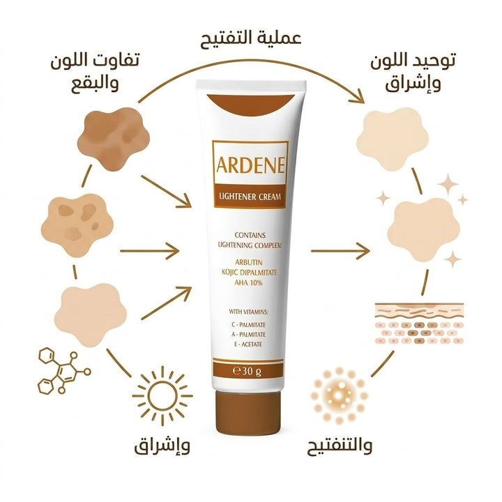 Ardene Lightener Cream - 30g  | اردن كريم تفتيح البشرة - 30 غرام