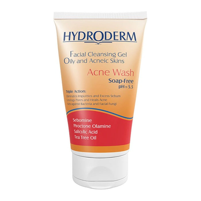 HYDRODERM Acne Wash Soap - Free - 150ml | هيدروديرم غسول رغوي للبشرة المعرضة لحب الشباب - خالي من الصابون - 150 مل