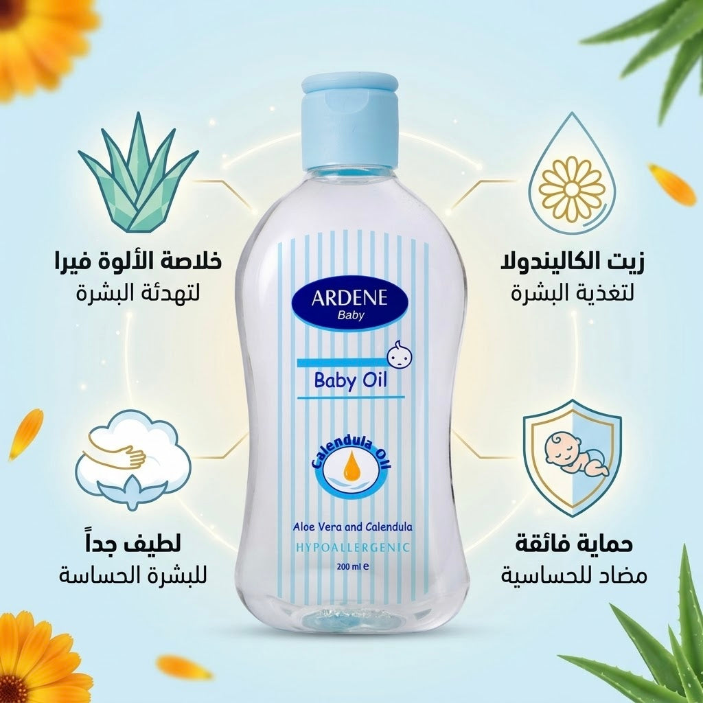 Ardene Baby Oil - 200ml | اردن زيت للاطفال - 200 مل