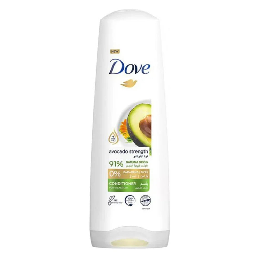 Dove Avocado Strenghth Conditioner 91% Natural Origin - 350ml | دوف بلسم أفوكادو لتقوية الشعر الضعيف - 350 مل