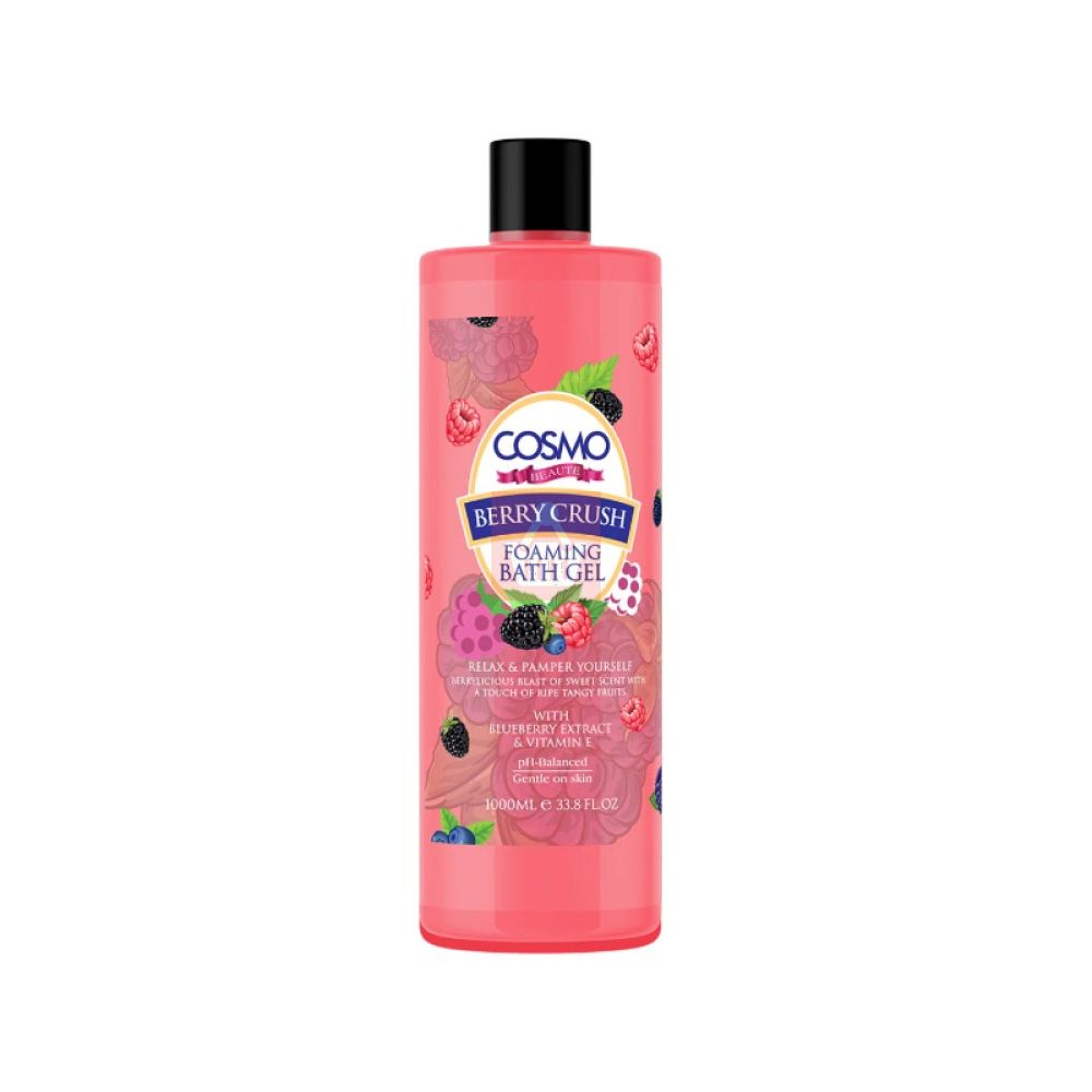 COSMO COSMETICS Berry Crush Foaming Bath Gel - 1000ml | كوزمو كوزمتكس جل استحمام رغوي بيري كراش - 1000مل