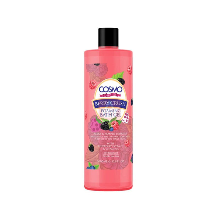 COSMO COSMETICS Berry Crush Foaming Bath Gel - 1000ml | كوزمو كوزمتكس جل استحمام رغوي بيري كراش - 1000مل