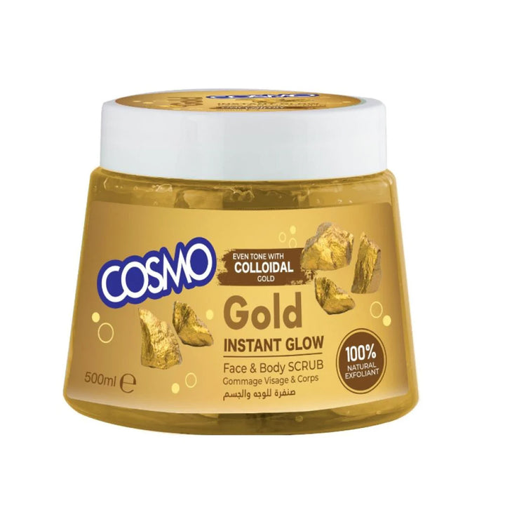 COSMO Instant Glow Face & Body Cream Gold - 500ml | كوزمو مقشر للوجه و الجسم - 500 مل