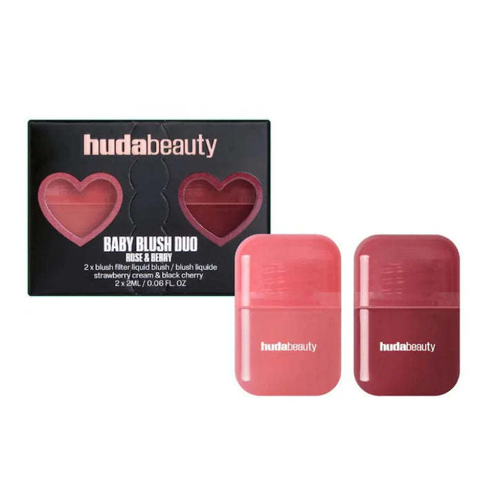 Huda Beauty Mini Baby Blush Duo Set - 2*2ml | هدى بيوتي مجموعة بلاش صغيرة - 2*2 مل