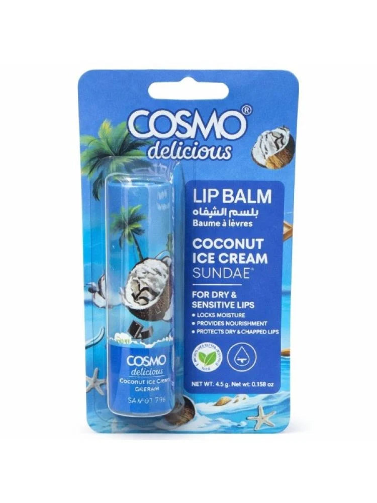 Cosmo Coconut Ice Cream Sundae Lip Balm - 4.5g | كوزمو مرطب الشفاه جوز الهند آيس كريم - 4.5غ
