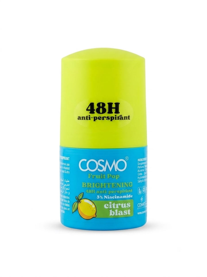 COSMO COSMETICS  Body Roll On 48 H  - 50ml | كوزمو كوزمتكس مزيل عرق يوفر حماية من التعرق والروائح غير المرغوبة لمدة تصل إلى ٤٨ ساعة - 50مل