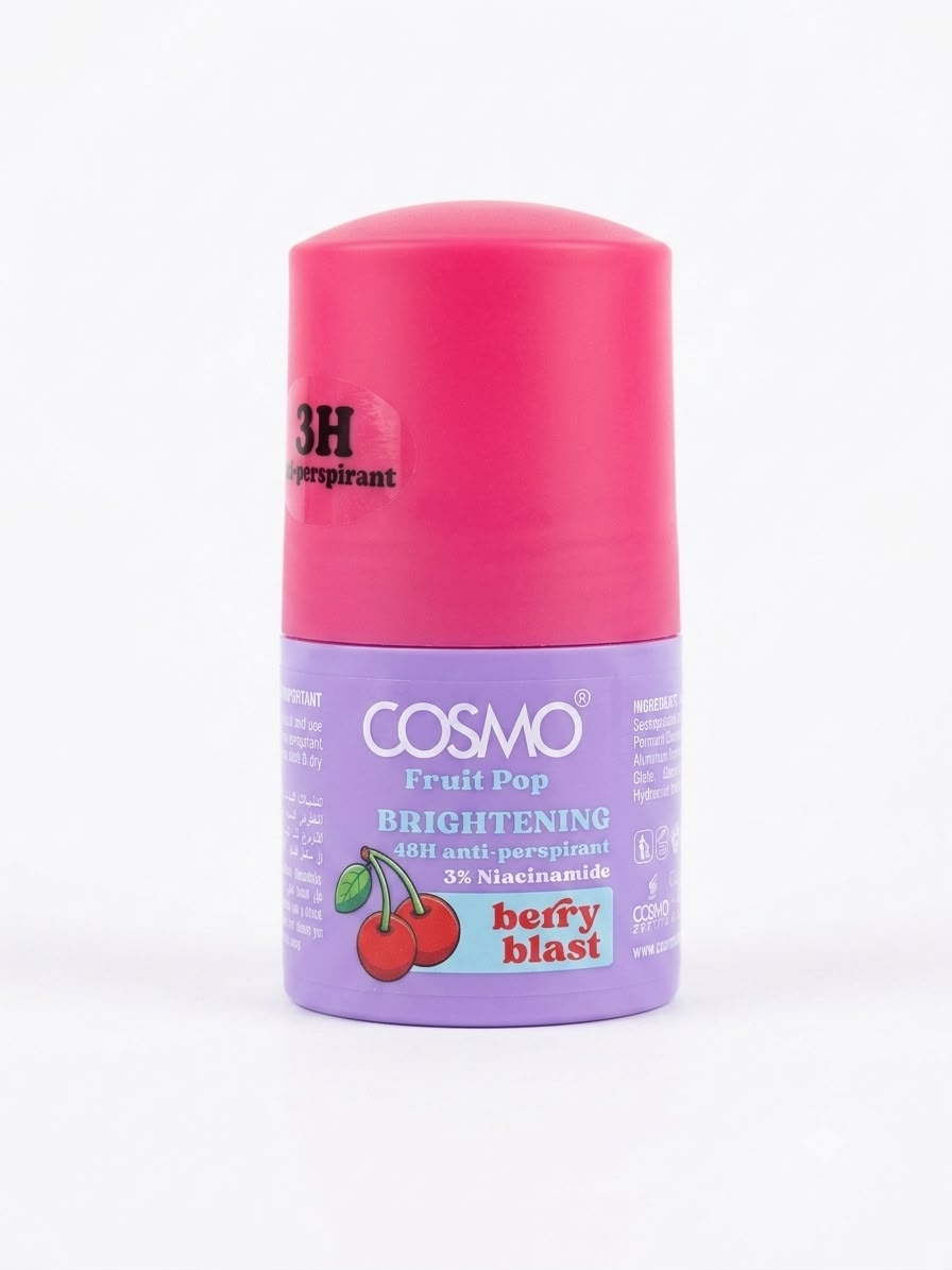 COSMO COSMETICS  Body Roll On 48 H  - 50ml | كوزمو كوزمتكس مزيل عرق يوفر حماية من التعرق والروائح غير المرغوبة لمدة تصل إلى ٤٨ ساعة - 50مل