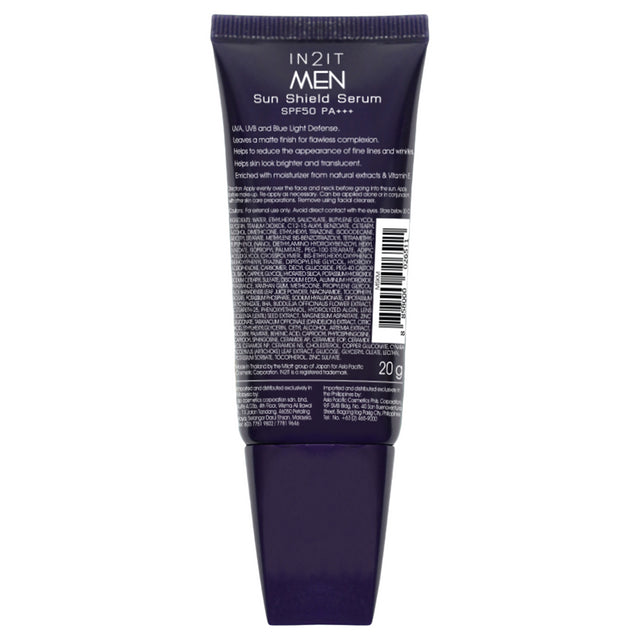 IN2IT Men Sun Shield Serum SPF50 PA+++ MSKM - 10g | ان تو ات سيروم شيلد شمس للرجال SPF 50 - 10غ