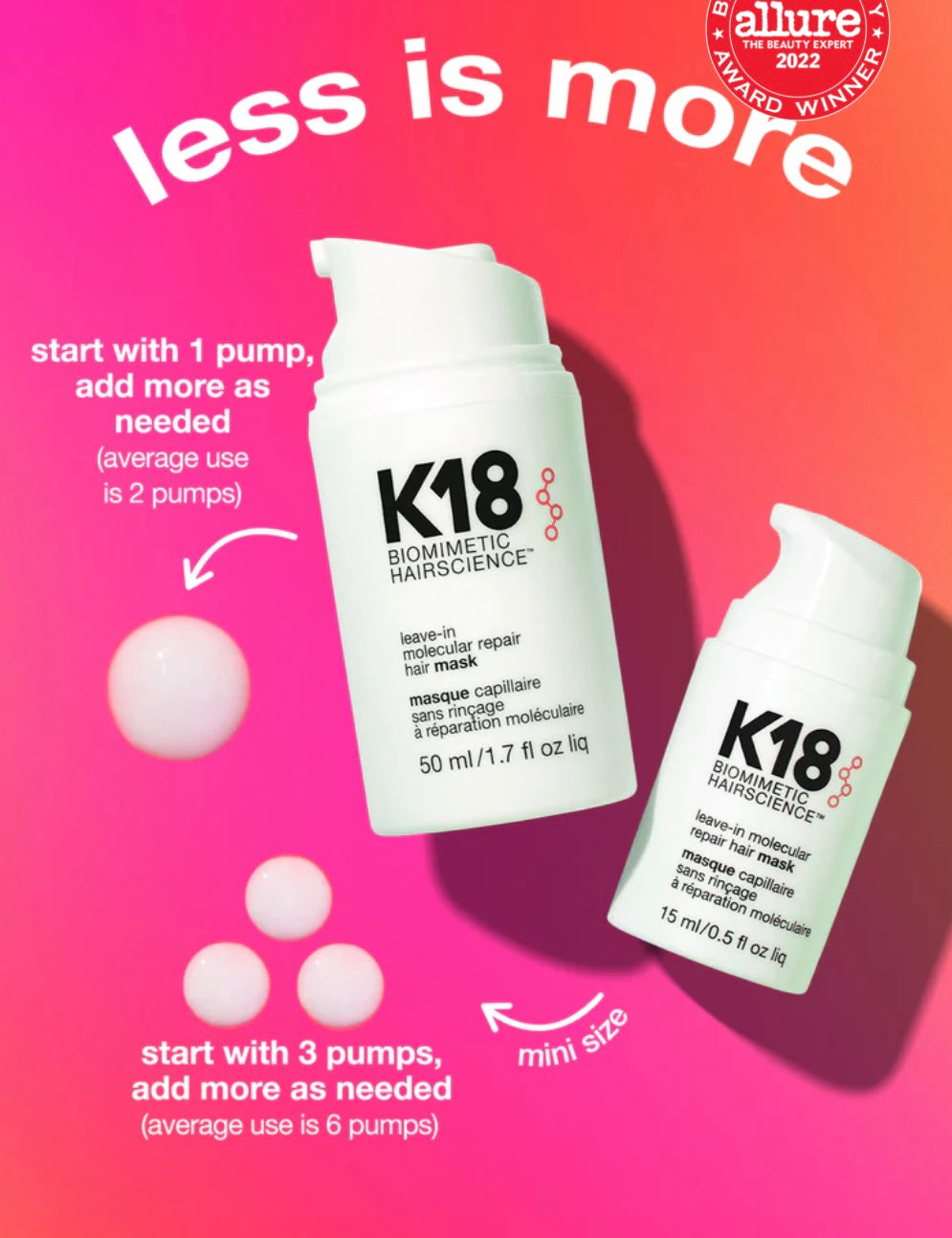 K18 Leave-in Molecular Repair Hair Mask - 50ml | كي 18 ليف ان لإصلاح الشعر - 50 مل