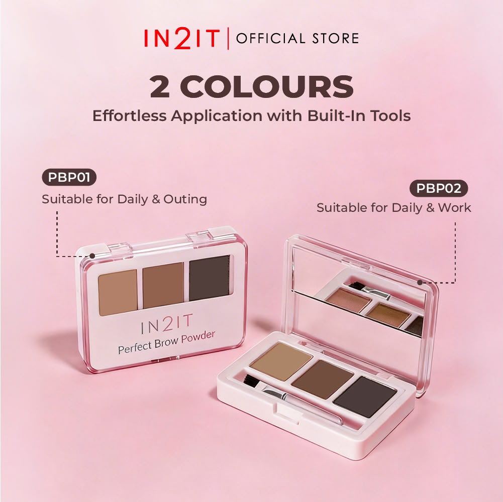 IN2IT Perfect Brow Powder - 3g |ان تو ات بودرة  لتحديد الحواجب - 3 غ