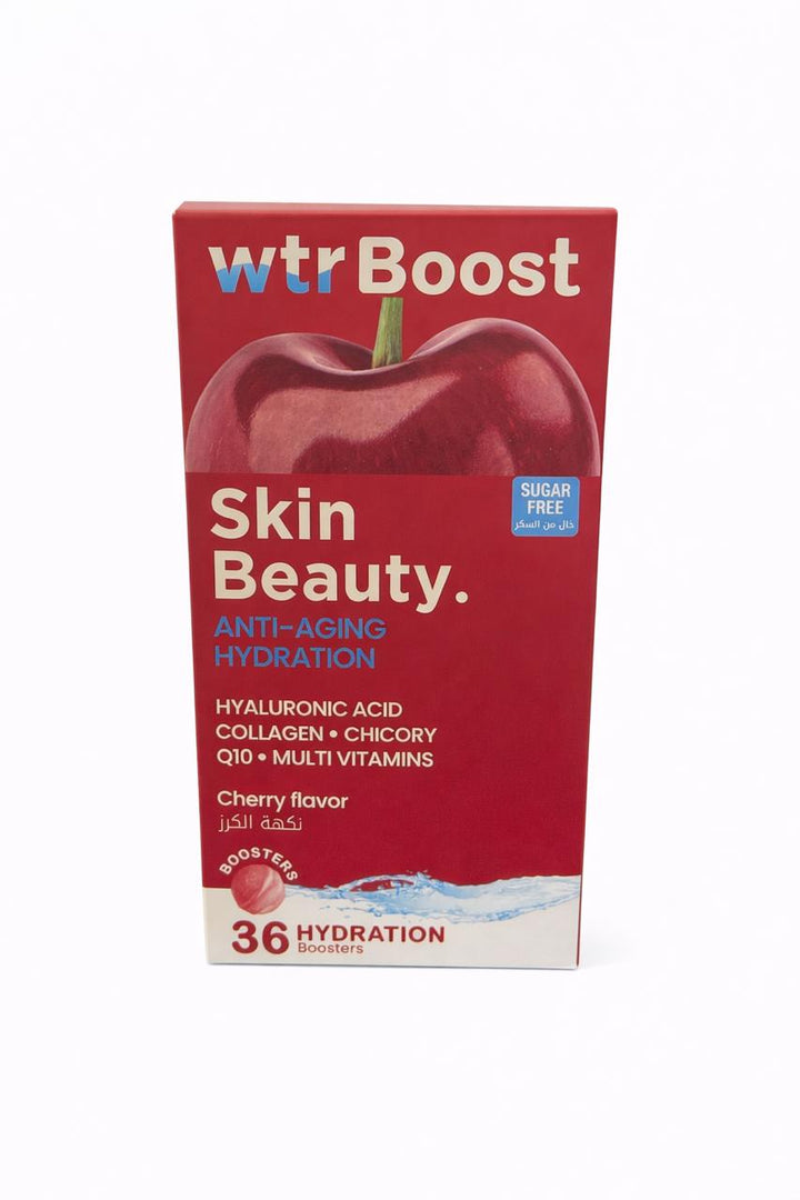 Wtr Boost Skin Beauty Anti Aging Hydration - 36 Hydration Boosters | ووتر بوست مكمل غذائي فوار لدعم صحة البشرة بنكهة الكرز - 36 قرص